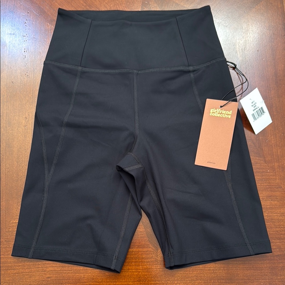 Girlfriend Collective Midnight Black Bike Shorts